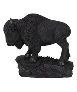 Large Southwestern Native American Bison Buffalo On Rock Rustic Statue 2... - $231.48 CAD