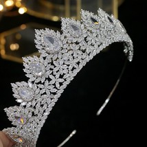 crystal crown tiara wedding party graduation ceremony hair accessories big crow - £115.92 GBP