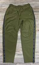 Nike Track Pants Men&#39;s Medium Green, Full Side Zip, Drawstring Style #88... - £24.92 GBP