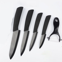 3456 inch Ceramic Cutter with Peeler Black Fruit Knife set Ceramic Utensils - £12.67 GBP