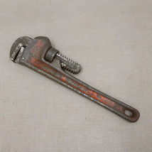 Vtg Rigid 12in Pipe Wrench Cast Iron 12in Made in USA Elyria Ohio Rustic Patina - £24.93 GBP