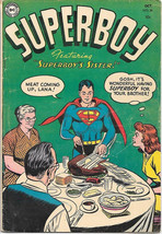 Superboy Comic Book #36 DC Comics 1954 VERY GOOD+/FINE- - £95.59 GBP