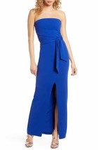 Lulus Own The Night Strapless Maxi blue Dress Size Large new - $92.36