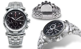 NEW Studer Schild Walton 0745M Chronograph Men&#39;s Stainless Date/Clasp Nice Watch - £43.85 GBP