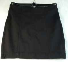 Free People Short Skirt Womens Size 4 Black Cotton Blend Casual Back Zipper - $17.49