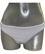 Becca Virtue Bikini Swimsuit Hipster Bottoms Size Large White Ruched Wom... - $39.60