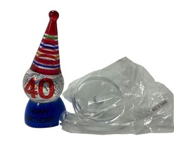 Happy Birthday Light Up Flashing Cake Topper 40 with Cake Pick Midwest-CBK - £5.39 GBP