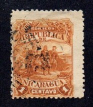 1892 NICARAGUA Stamp - Columbus, 1c SC#40 E94P - £0.78 GBP