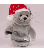 Coca Cola Seal Plush With Santa Hat & Coca Cola Bottle Tags 1997 Christmas Seal - $7.38