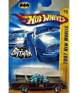 Hot Wheels #15 New Models 15/36 1966 TV SERIES BATMOBILE Black TextureGr... - $185.95 MXN