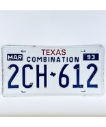 1993 United States Texas Combination Truck License Plate 2CH 612 - £14.14 GBP