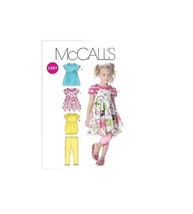 McCalls Sewing Pattern 6272 Dresses Leggings Girls Size 6-8 - £6.43 GBP