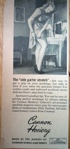 Cannon Hosiery The Side Garter Stretch Magazine Advertising Print Ad Art 1930s - $3.99
