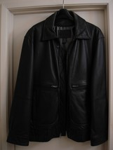 Men&#39;s / Teen&#39;s Kool George Black Leather Jacket ! - £19.85 GBP
