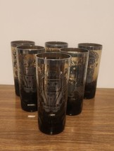 MID CENTURY MODERN PERUVIAN HIGHBALL DRINK SILVER GLASSES AZTEK MAYAN - £27.63 GBP
