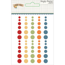 Hello Fall Enamel Dots Embellishments 6 Pkg - £16.76 GBP