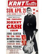 Johnny Cash - KRNT Theatre - Des Moines IA - 1962 - Concert Poster - £26.37 GBP