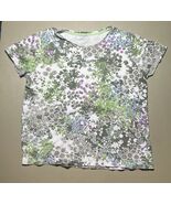 Laura Scott Top Women’s L Short Sleeve White With Floral Print - $17.64 CAD