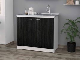FM FURNITURE Oklahoma Utility Sink with Double Door Cabinet, 2 Inner Shelves, an - £284.48 GBP+