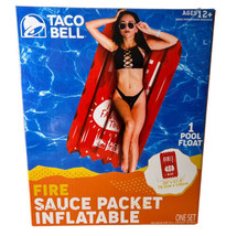 Jumbo 58” Taco Bell Fire Sauce Inflatable Pool Float -Super Trendy New - £15.79 GBP