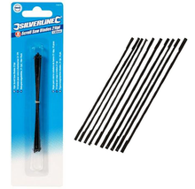 10x Silverline Scroll Saw Blades 130mm 21 TPI Pin End Hardened Carbon St... - $7.24