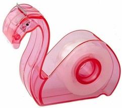 NEW Pink Flamingo Refillable Tape Dispenser w Clear Tape 3/4 INCH Pretty... - £4.52 GBP