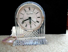 Crystal Clear  Quartz Clock - 24% Lead Crystal - £10.94 GBP
