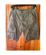 Calvin Klein Jeans Olive Green Cargo Shorts Casual Summer Wear Size 8 - $323.11 MXN