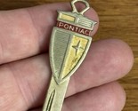 Pontiac Shield Logo Gold Tone Vintage Car Key Blank - £15.48 GBP