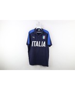 Vintage Puma Mens Large Faded Italia Italy Striped World Cup Soccer Jers... - $40.55 CAD