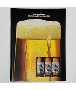 Vintage 1980&#39;s Pabst Blue Ribbon Beer Magazine Print Color Ad 8&quot; x 11&quot; - $6.62