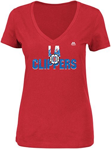 NBA Los Angeles Clippers Women&#39;s Get Aggressive Short Sleeve V-Neck Tee,... - $17.64