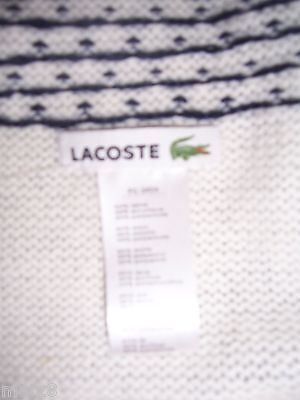 NWT Lacoste White Wool Blend with Navy Blue and 50 similar items