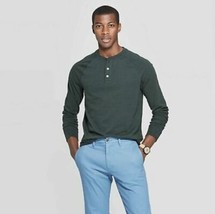 Long Sleeve Henley T-Shirt - Goodfellow &amp; Co Green. Size XXL . NWT. Q - $16.82
