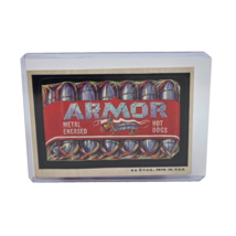 VINTAGE TOPPS 1973 WACKY PACKAGES STICKER SERIES 4 ARMOR METAL HOT DOGS - $4.75