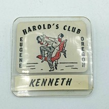 Harold’s Club Pin Eugene Oregon Kenneth 2 inch Vintage - $8.95