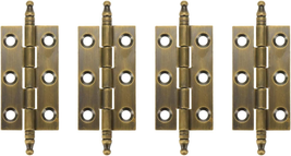 Quluxe 2&quot; Door Hinges, Square Hinge, Antique Brass Hinges for Cabinet Doors Dres - $15.86