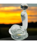 Vtg 1975 Signed Murano Glass SEAL with Ball Figurine 7.25” Clear Sculpture - $47.58 CAD