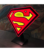 Superman Symbol Illuminated Table Lamp Or Mountable Wall Art With Dimmer... - £125.58 GBP