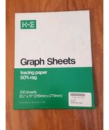 K+E Graph Tracing Paper Semi-Logarithmic Grid 3 x 5 Cycles 46 7522 Green - $25.95