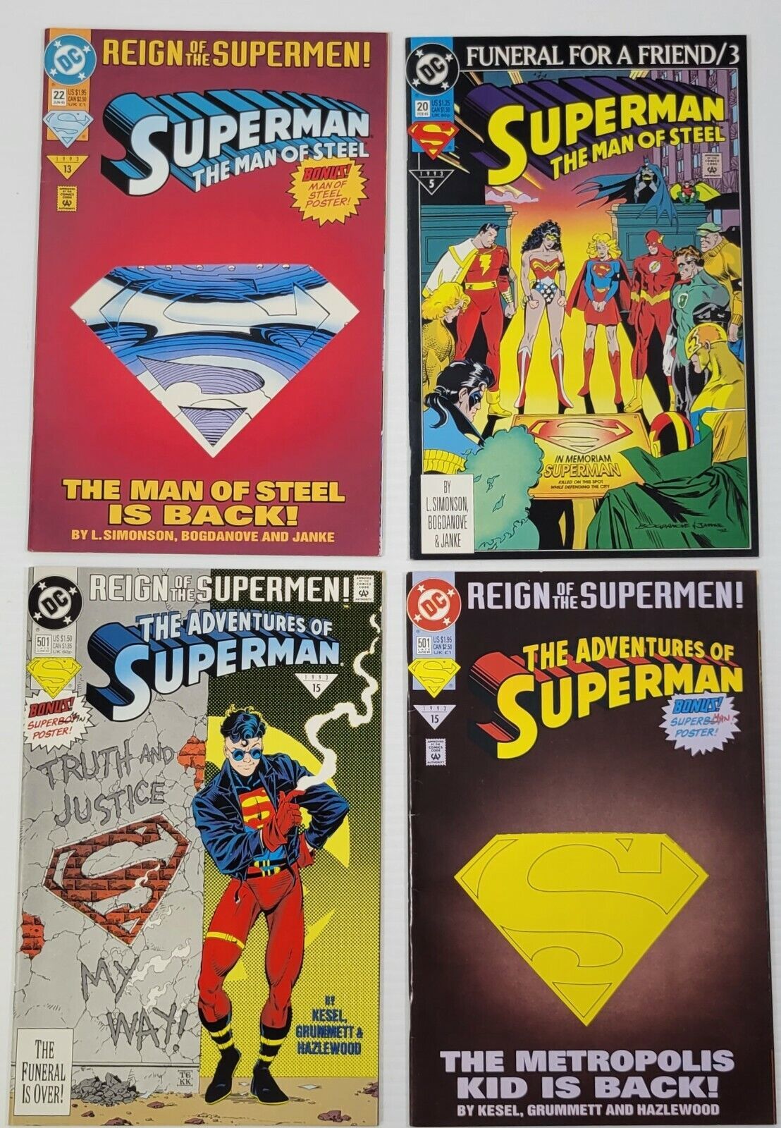Primary image for D) Lot of 4 DC Superman Comic Books
