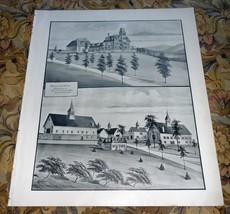 Wm. H. Moody, Highland View Residence - Claremont, NH Antique Art Print - £19.47 GBP