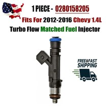 Fits For 2012-2016 Chevy 1.4L 0280158205 Turbo Flow Matched Fuel Injector - £29.69 GBP