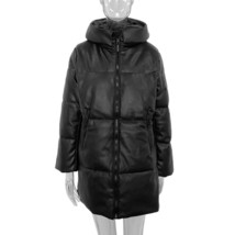 RR Winter Parkas Women Fashion Autumn Hooded Long Coats Women Elegant Zipper PU  - £76.17 GBP