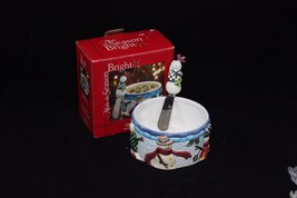 Dip Mix Set Make The Season Bright  Snowman Bowl and Spreader - $12.73