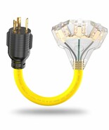 Lavandino 30 Amp To 110 Generator Adapter Cord. 3 Prong Twist, Outlets F... - $743.65 MXN