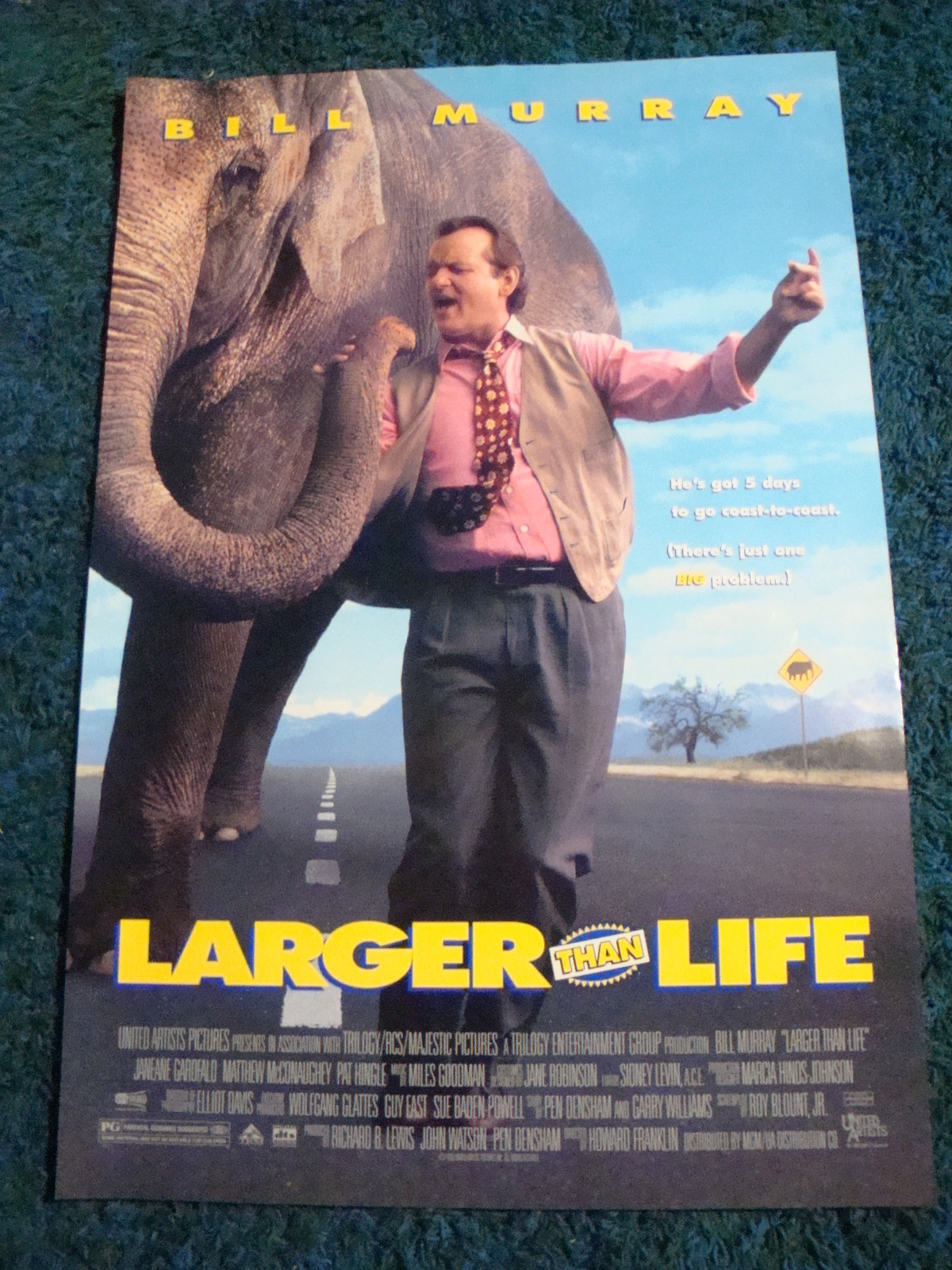 LARGER THAN LIFE - MOVIE POSTER WITH BILL MURRAY (Standing) - $20.00