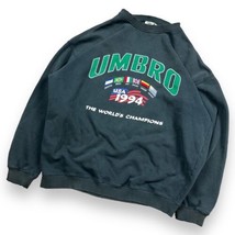 Umbro Soccer Crewneck Flags Logo Sweatshirt Mens XL Perfect Vintage Fade... - $49.49