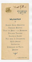 Sillie le Guillaume French Commune Restaurant Menu Card 1926 Laval  - £9.34 GBP