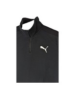 Womens Puma Track Jacket Size Medium Black Athletic Gym Workout Sweatshirt - $39.83 CAD